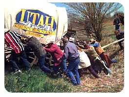 Wagon in a Ditch - Working Together